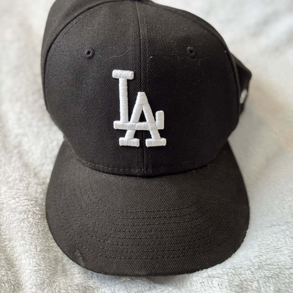 New Era Kids Black Cap with White Logo